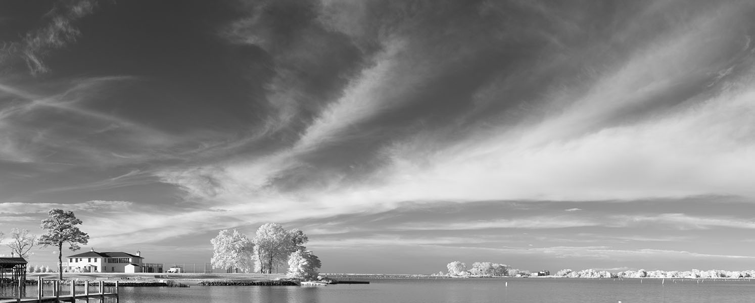 Infrared Panorama of Inlet in Northern Virginia